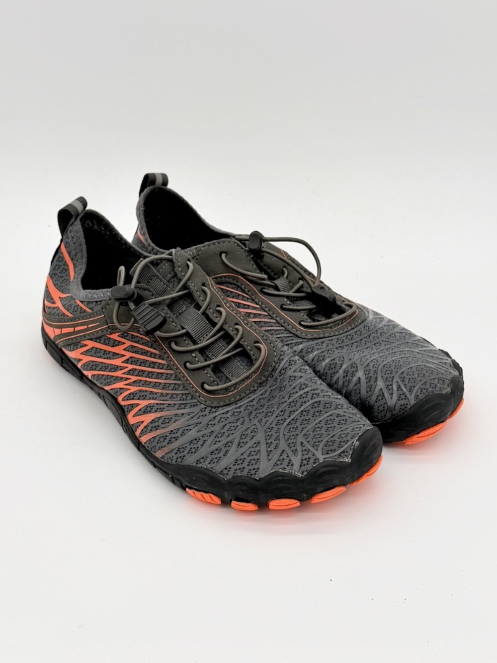 Hike Footwear Lorax Pro Barefoot Shoes Gray Orange Men 8 Women 9.5 Water Hiking